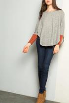  Contrast Dolman Sweater