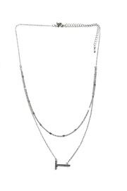  Two-tier Sideways-initial Necklace