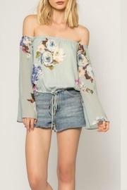  Sage Off-the-shoulder Top