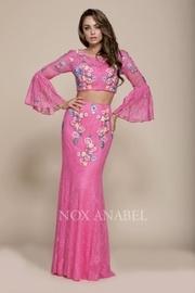  Bell-sleeve Two-piece Formal-dress