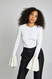  Alex Ruffle Top White