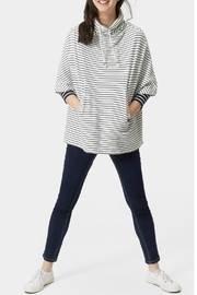  Stripe Sweatshirt Poncho
