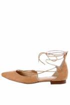  Tan Corset Lace Flat