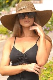  Floppy Hat With Leopard Scarf