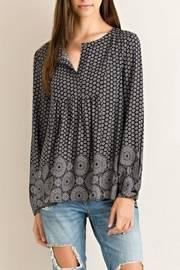  Printed Button Down Blouse