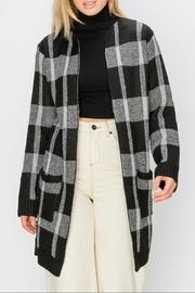  Plaid Maxi Open-sweater