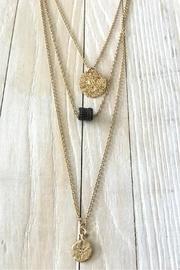  Gold Black-diamond Charm-necklace