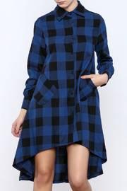  Plaid High Low Dress