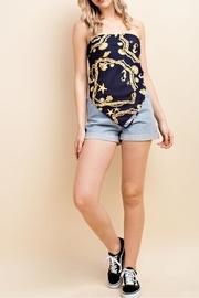  Print Hankerchief Top