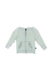  Solid Ruffle Hoodie