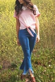  Denim Frayed-hem Capris