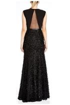  Feather Boucle Gown