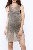  Metallic Sleeveless Dress