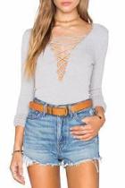  Lace-up Layering Top