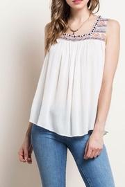  Embroidered Peasant Tank