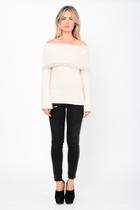  Fur Trim Sweater