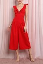  Ruffle Wide-leg Jumpsuit
