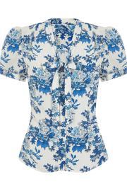  Porcelain Print Blouse