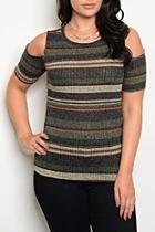  Charcoal Shoulder Sweater
