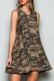  Camo Lace-up Dress