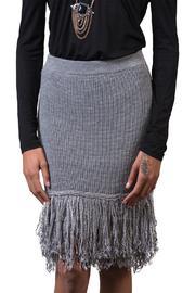  Fringe Knit Skirt