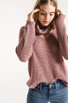  Danae Cowl Neck V Knit Sweater