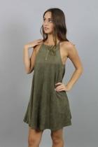  Green Suede Dress