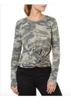  Camo Twisted Knot Top