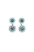  Serenity-blue Flower Earrings