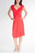  Red Wrap Front-dress