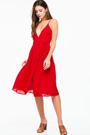  V-neck Midi Wrap Dress