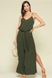  Sleeveless Olive Jumpsuit