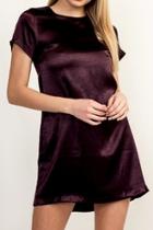  Purple Satin Dress