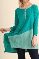  Teal Knit Tunic
