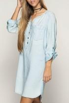  Washed Shirt Dress