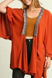  Orange Loose Cardigan