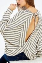  Open Back Stripe Top