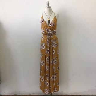  Floral Yellow Dress