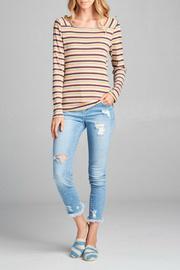  Striped Square Neck Top