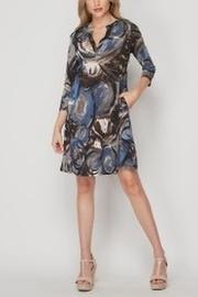  Vneck Print Dress