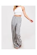  Charcoal/white Striped Pants
