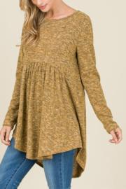  Long Sleeve Peplum Sweater {{olive}}