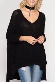  Cuffed Sleeve Sweater