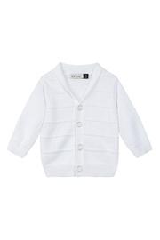  White Knitted Cardigan