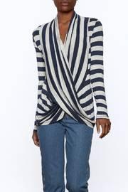  Navy Stripped Top