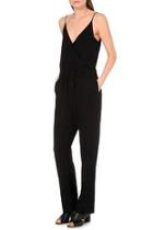  Linen Faux-wrap Jumpsuit