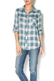  Green Flannel Top