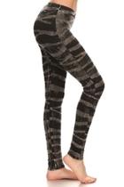  Zebra-stripe Grey-knit Leggings