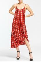  Plaid Camisole Midi