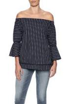  Off Shoulder Stripe Top
